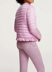 Prešívaná bunda s volánmi Linea Tesini, ružová #3