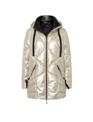 Prešívaná bunda so stojačikom a kapucňou HEINE, metalická farba #1