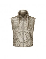 Prešívaná vesta s lesklým efektom Création L, béžová #1