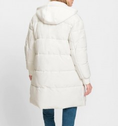 Prešívaný kabát s kapucňou HEINE, biely #4