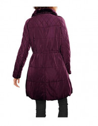 Prešívaný kabát s podšívkou z umelej kožušiny Heine, bordový #2