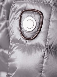 Prešívaný páperový kabát s kapucňou Création L Premium, šedý #4