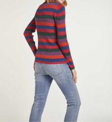 Pruhovaný pletený pulóver s lesklou priadzou Heine, farebný #5