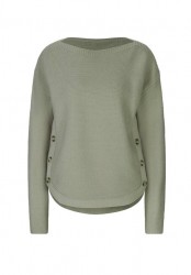 Pulóver s bočnými rozparkami HEINE, khaki #1