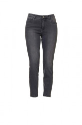 Push-up džínsy s ozdobným pruhom Linea Tesini, šedé #1