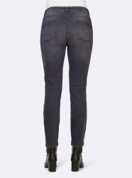 Push-up džínsy s ozdobným pruhom Linea Tesini, šedé #3