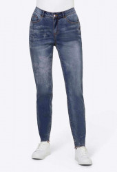 Push-up džínsy s potlačou Linea Tesini, svetlo modré #1