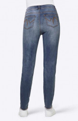 Push-up džínsy s potlačou Linea Tesini, svetlo modré #3