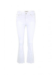 Push-up strečové džínsy s výšivkou Heine, biele #1
