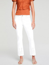 Push-up strečové džínsy s výšivkou Heine, biele #2