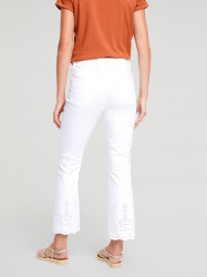 Push-up strečové džínsy s výšivkou Heine, biele #4