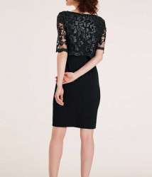 Puzdrové šaty s čipkou Heine, čierne #3