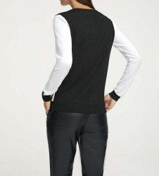 Rick Cardona jemný sveter, čierna-ecru #3