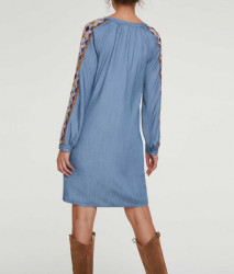 Rifľové šaty s výšivkou Heine, svetlo-modrá #3