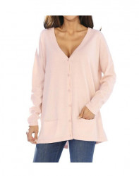 Ružový dlhý sveter s hodvábom Ashley Brooke #2