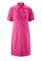 Šaty s ozdobným riasením Heine, malinová #1