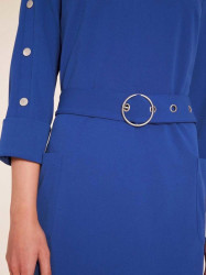 Šaty s ozdobnými gombíkmi Ashley Brooke, modrá #4
