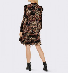 Šaty s Paisley potlačou Linea Tesini, čierno-farebné #3