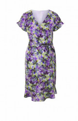 Šaty s potlačou v zavinovacom vzhľade Linea Tesini, farebné #1