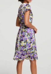 Šaty s potlačou v zavinovacom vzhľade Linea Tesini, farebné #2