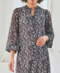 Šaty v sieťovanej kvalite s potlačou Linea Tesini, šedé #4