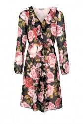 Šifónové šaty s kvetinovou potlačou Ashley Brooke, viacfarebná #1