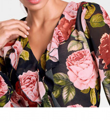 Šifónové šaty s kvetinovou potlačou Ashley Brooke, viacfarebná #4