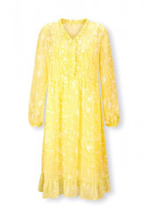 Šifónové šaty s volánmi Ashley Brooke, žlté #1