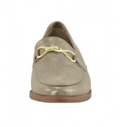 Slipper topánky Heine, sivo-béžovo-zlaté #4