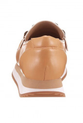Slipper topánky s ozdobnými prvkami HEINE, hnedo-biele #4