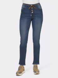 Strečové džínsy s opaskom Linea Tesini, modré #2