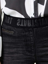 Strečové džínsy s ozdobnými kamienkami Rick Cardona, čierne #6