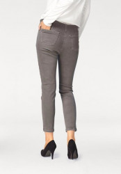 Strečové džínsy s potlačou, 28 palcov- šedá #3