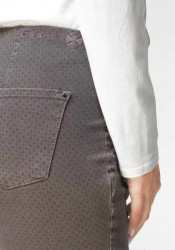 Strečové džínsy s potlačou, 28 palcov- šedá #4