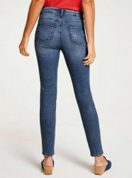 Strečové džínsy s výšivkou Linea Tesini, modrá #3