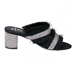 Štýlové sandále XYXYX, čierno-strieborná #3