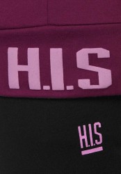 Tepláková súprava HIS, bobuľovo-čierna #4