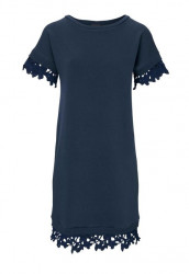 Teplákové šaty s čipkou Heine, modrá #2