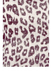 TONI kardigan s leopardím vzorom, baklažánovo-biely #1