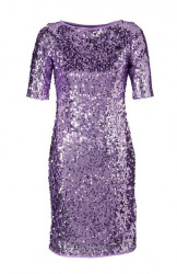 Trblietavé fialové šaty APART