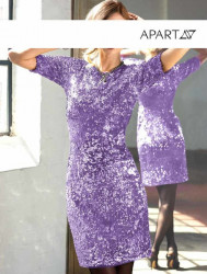 Trblietavé fialové šaty APART #1