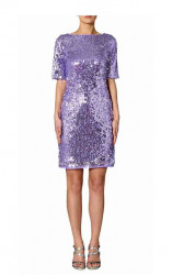 Trblietavé fialové šaty APART #2