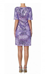 Trblietavé fialové šaty APART #3