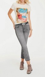 Tričko s potlačou Linea Tesini, krémová #2