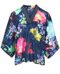 Tunika s kvetmi v štýle kimona #1