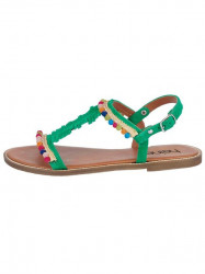 Veselé kožené sandále HEINE, zelené #1