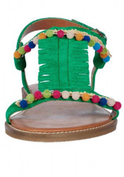 Veselé kožené sandále HEINE, zelené #4