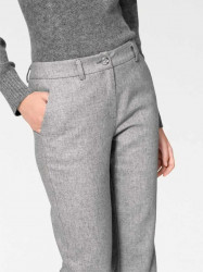 Vlnené culotte nohavice, sivé #4