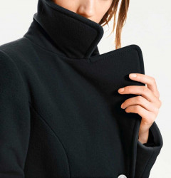 Vlnený fleecový kabát s kašmírom Heine, čierny #4