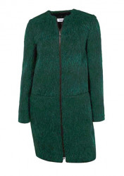 Vlnený flísový kabát, zelený